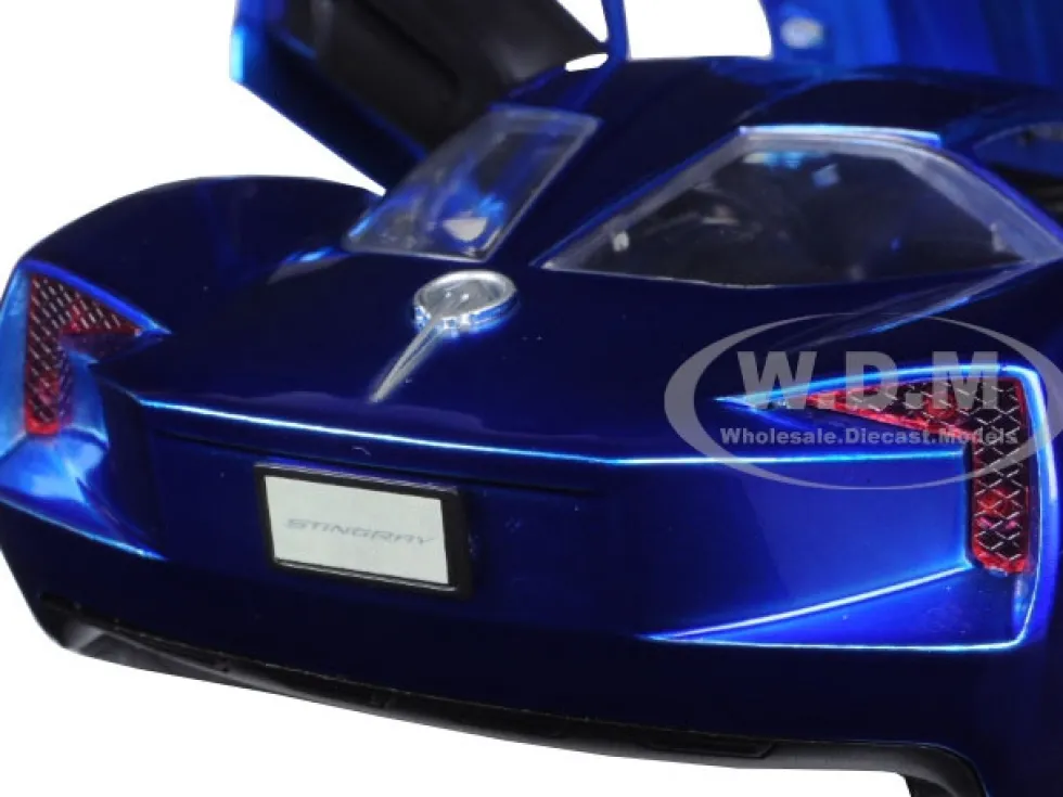 2009 Chevrolet Corvette Stingray Concept Blue 1/24 Diecast Model Car Jada 97468
