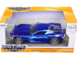 2009 Chevrolet Corvette Stingray Concept Blue 1/24 Diecast Model Car Jada 97468