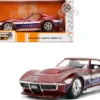 1969 Chevrolet Corvette Stingray ZL1 Red Metallic with Stars and Stripes Graphics "Bigtime Muscle" Series 1/24 Diecast Model Car by Jada