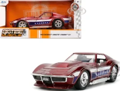 1969 Chevrolet Corvette Stingray ZL1 Red Metallic with Stars and Stripes Graphics 