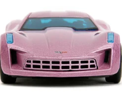 2009 Chevrolet Corvette Stingray Concept Pink Metallic with Blue Tinted Windows Pink Slips Series 1/32 Diecast Model Car Jada 34854