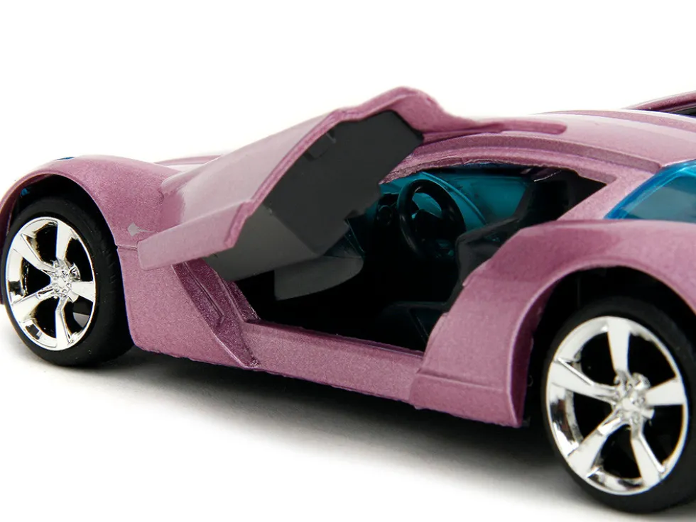 2009 Chevrolet Corvette Stingray Concept Pink Metallic with Blue Tinted Windows Pink Slips Series 1/32 Diecast Model Car Jada 34854