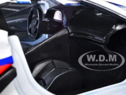 2020 Chevrolet Corvette #28 White with Blue Graphics "GT Racing" Series 1/24 Diecast Model Car by Motormax