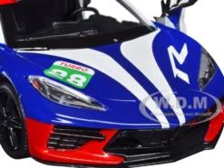 2020 Chevrolet Corvette #28 White with Blue Graphics 