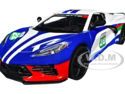 2020 Chevrolet Corvette #28 White with Blue Graphics 