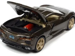 2020 Chevrolet Corvette Zeus Bronze Metallic Sports Cars Limited Edition 1/64 Diecast Model Car Auto World 64362-AWSP103A