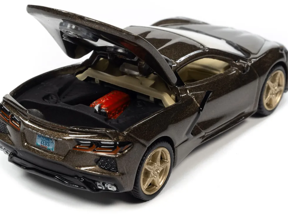 2020 Chevrolet Corvette Zeus Bronze Metallic Sports Cars Limited Edition 1/64 Diecast Model Car Auto World 64362-AWSP103A