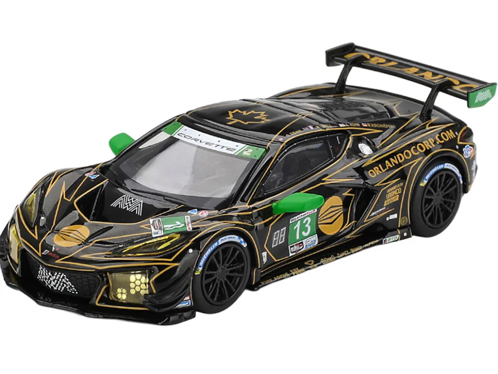Chevrolet Corvette Z06 GT3.R #13 Matt Bell - Orey Fidani - Lars Kern - Marvin Kirchhofer "AWA" GTD Class Winner IMSA "24 Hours of Daytona" (2025) Limited Edition 1/64 Diecast Model Car by Mini GT
