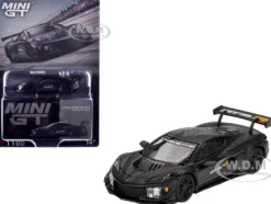 Chevrolet Corvette Z06 GT3.R "Road America Test Car" Black with Graphics Limited Edition 1/64 Diecast Model Car by Mini GT