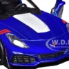 2019 Chevrolet Corvette ZR1 Blue Metallic and White "Timeless Legends" Series 1/24 Diecast Model Car by Motormax