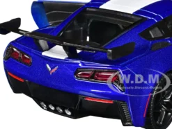 2019 Chevrolet Corvette ZR1 Blue Metallic and White 