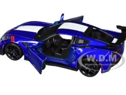 2019 Chevrolet Corvette ZR1 Blue Metallic and White 
