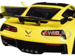 2019 Chevrolet Corvette ZR1 Yellow Black Accents 1/24 Diecast Model Car Motormax 79356