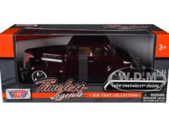 1939 Chevrolet Coupe Burgundy 1/24 Diecast Model Car Motormax 73247