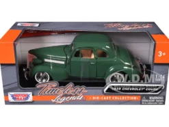 1939 Chevrolet Coupe Green 1/24 Diecast Model Car Motormax 73247