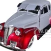 1939 Chevrolet Coupe Lowrider Gray Red Metallic Get Low Series 1/24 Diecast Model Car Motormax 79028