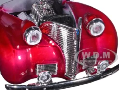 1939 Chevrolet Coupe Lowrider Gray Red Metallic Get Low Series 1/24 Diecast Model Car Motormax 79028