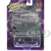 1955 Chevrolet 2-Door Sedan "Rat Fink Racing" Black with Graphics "CTC Exclusive" Series Limited Edition to 3000 pieces Worldwide 1/64 Diecast Model Car by Johnny Lightning