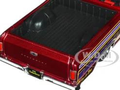1965 Chevrolet El Camino Lowrider Candy Red Metallic with Graphics Lowriders Series 1/25 Diecast Model Car Maisto 32543CRD