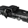 1965 Chevrolet El Camino Lowrider Black Metallic with Silver Graphics Lowriders Series 1/25 Diecast Model Car Maisto 32543BK