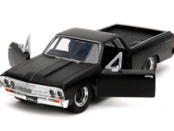 1967 Chevrolet El Camino Matt Black Fast & Furious Series 1/32 Diecast Model Car Jada 34414