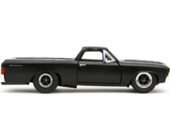 1967 Chevrolet El Camino Matt Black Fast & Furious Series 1/32 Diecast Model Car Jada 34414