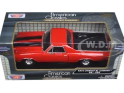 1970 Chevrolet El Camino SS 396 Red 1/24 Diecast Model Car Motormax 79347