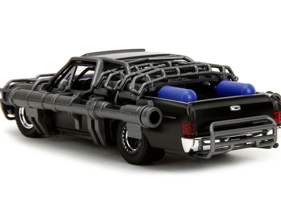 1967 Chevrolet El Camino with Cannons Matt Black Fast X 2023 Movie Fast & Furious Series 1/32 Diecast Model Car Jada 34733