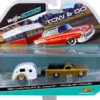 1967 Chevrolet El Camino with Traveler Trailer Gold Tow & Go 1/64 Diecast Model Maisto 15368-D