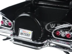 1958 Chevrolet Impala Black 1/24 Diecast Model Car Motormax 73267