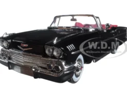 1958 Chevrolet Impala Black Timeless Classics 1/18 Diecast Model Car Motormax 73112 BK-TC