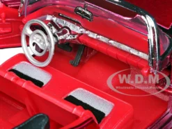 1958 Chevrolet Impala Convertible Lowrider Dark Red Metallic Red Interior Get Low Series 1/24 Diecast Model Car Motormax 79025