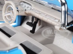 1958 Chevrolet Impala Convertible Light Blue Timeless Classics 1/18 Diecast Model Car Motormax 73112