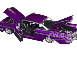 1959 Chevrolet Impala Lowrider Candy Purple with Wire Wheels 