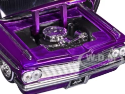 1959 Chevrolet Impala Lowrider Candy Purple with Wire Wheels 