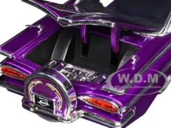 1959 Chevrolet Impala Lowrider Candy Purple with Wire Wheels 