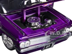 1959 Chevrolet Impala Lowrider Candy Purple with DUB Wire Wheels 