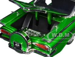 1959 Chevrolet Impala Lowrider Green Metallic with Cream Top and DUB Wire Wheels 
