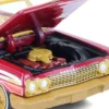 1963 Chevrolet Impala Lowrider "Michael Heralda Special Edition" Red Metallic with Cream Top and Interior with Gold Graphics "Hobby Exclusive" Series 1/64 Diecast Model Car by Greenlight