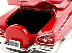 1958 Chevrolet Impala Red 1/24 Diecast Car Model Motormax 73267