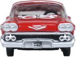 1958 Chevrolet Impala Sports Coupe Rio Red 1/87 (HO) Scale Diecast Model Car by Oxford Diecast