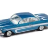 1961 Chevrolet Impala SS 409 Blue Metallic with White Stripes and Interior "Scrapin'" Series 1/64 Diecast Model Car by Johnny Lightning