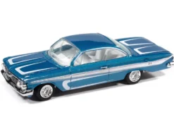 1961 Chevrolet Impala SS 409 Blue Metallic with White Stripes and Interior 