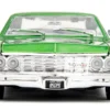 1967 Chevrolet Impala SS Green Metallic and White with White Interior Bigtime Muscle Series 1/24 Diecast Model Car Jada 35025