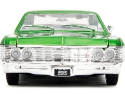 1967 Chevrolet Impala SS Green Metallic and White with White Interior Bigtime Muscle Series 1/24 Diecast Model Car Jada 35025
