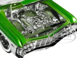 1967 Chevrolet Impala SS Green Metallic and White with White Interior Bigtime Muscle Series 1/24 Diecast Model Car Jada 35025