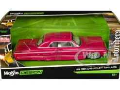 1964 Chevrolet Impala SS Lowrider Pink with Graphics and White Interior 