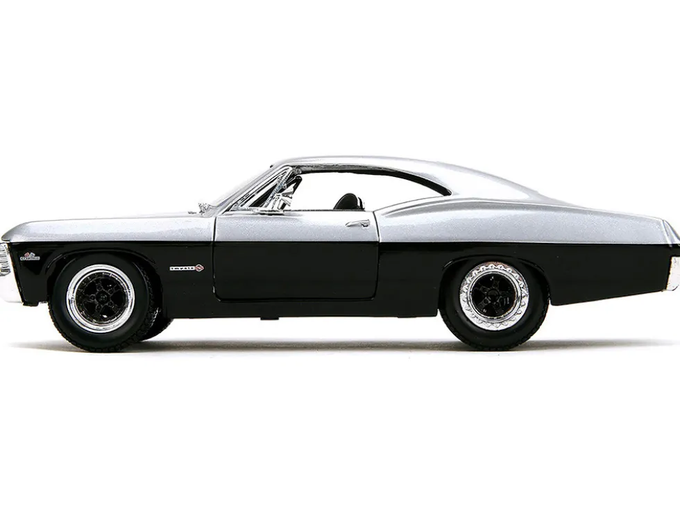 1967 Chevrolet Impala SS Silver Metallic and Black "Bigtime Muscle" Series 1/24 Diecast Model Car by Jada