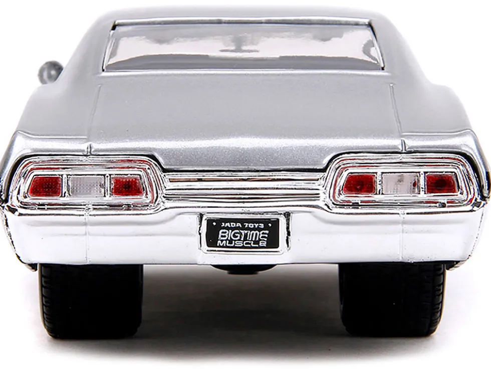 1967 Chevrolet Impala SS Silver Metallic and Black "Bigtime Muscle" Series 1/24 Diecast Model Car by Jada
