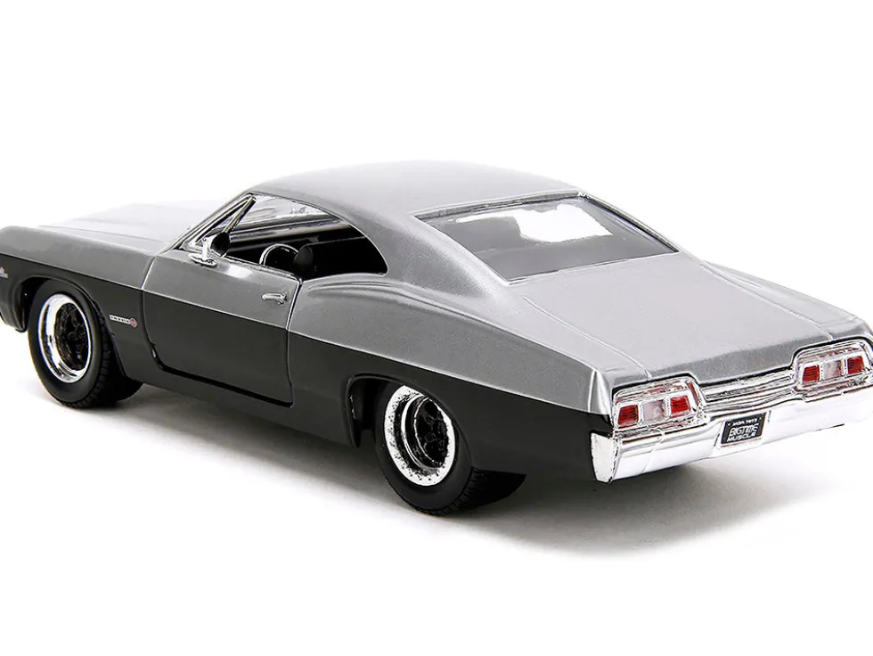 1967 Chevrolet Impala SS Silver Metallic and Black "Bigtime Muscle" Series 1/24 Diecast Model Car by Jada